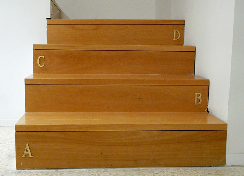 "Walking among letters", 2021. Site-specific installation.