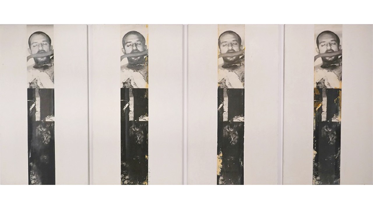 "Autorretrato 94", 1994. Mixed media on photolinen and board. 146 x 80 cm each