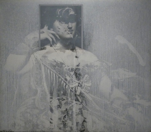 "Madame Moitessier d’Après Ingres, 1856", 1994. Técnica mixta, emulsión fotográfica y óleo sobre lienzo. 200 x 230 cm.
