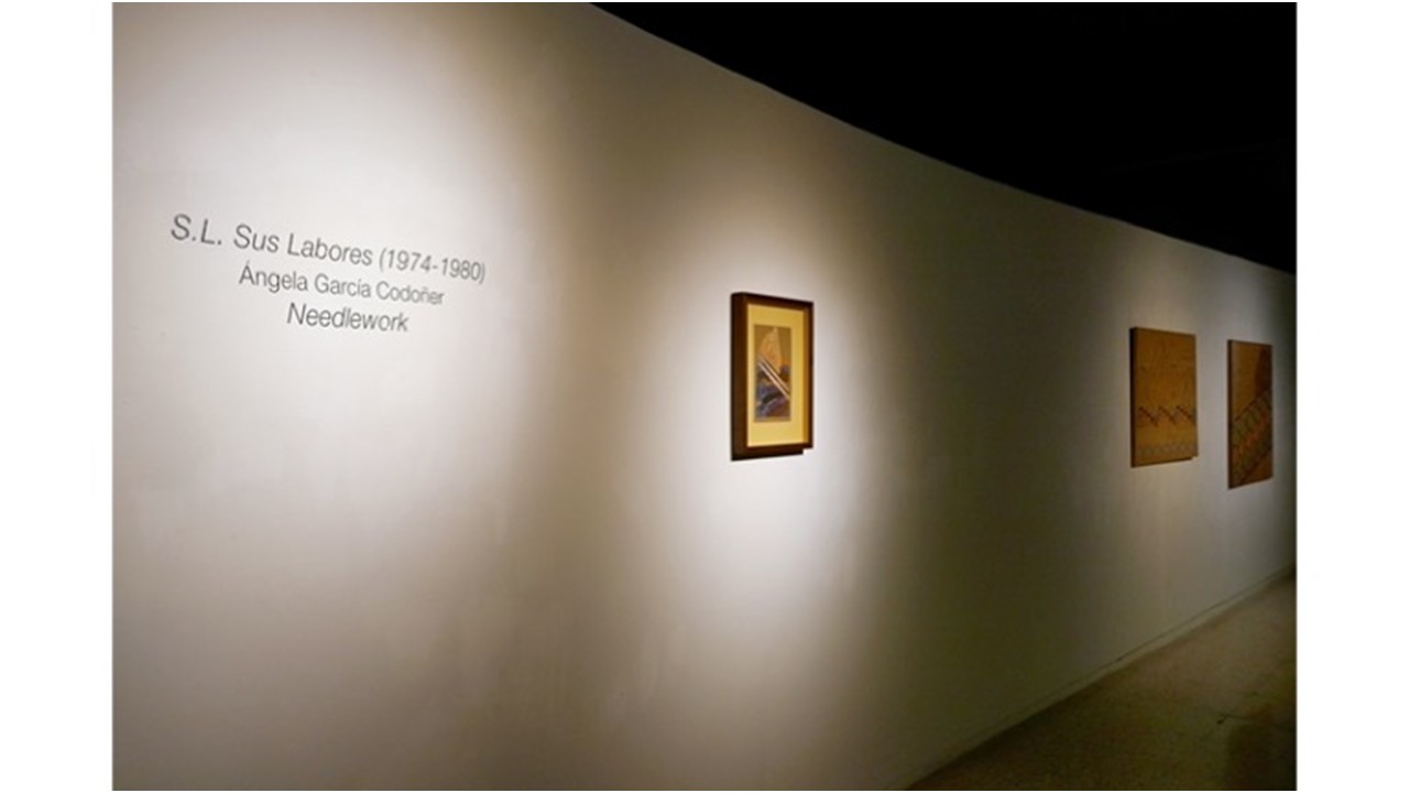 Installation view of the exhibition "Needlework (1974-1980) " by Ángela García Codoñer.