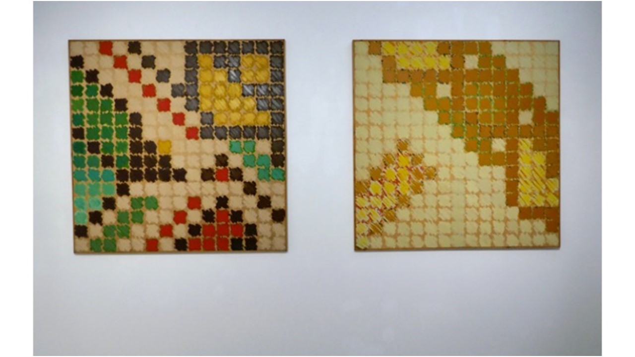 Installation view of the exhibition "Needlework (1974-1980) " by Ángela García Codoñer.