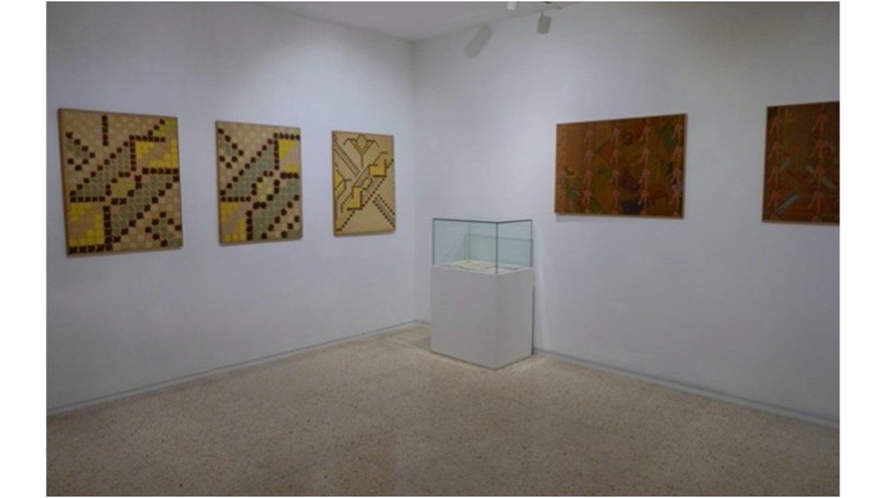 Installation view of the exhibition "Needlework (1974-1980) " by Ángela García Codoñer.