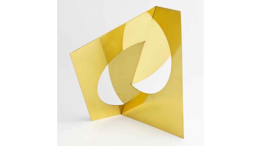 "Untitled", 2022. Polished and varnished brass. 27 x 24 x 24 cm