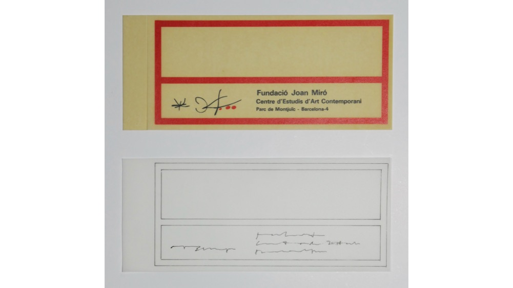 "19 IMPRESOS DE LA FUNDACIÓ JOAN MIRÓ= 19 PÁGINAS DE ESTÉTICAS", 1980. 19 original prints on paper and 19 retrievals on translucent polyester. Unique piece.