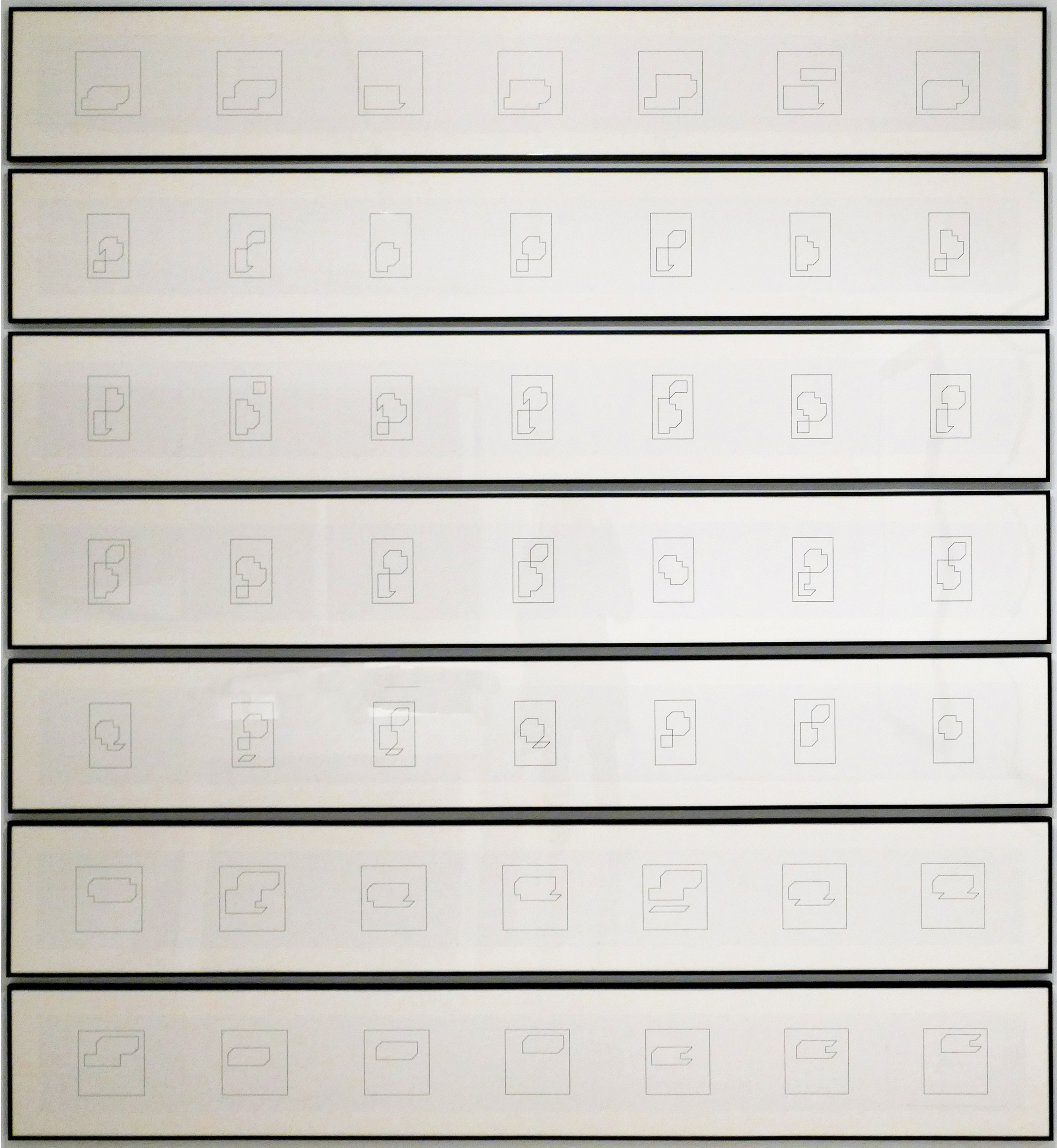 Elena Asins. "3 in 3 Perspective Scale 33 newplan plain cod [5137]". 1989. 147 x 210 cm