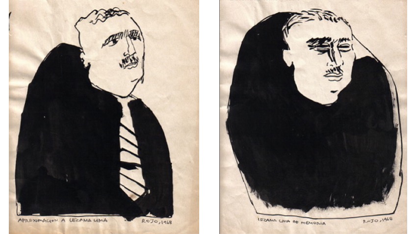 Portraits of Lezama Lima, 1968. 30 x 21 cm each.