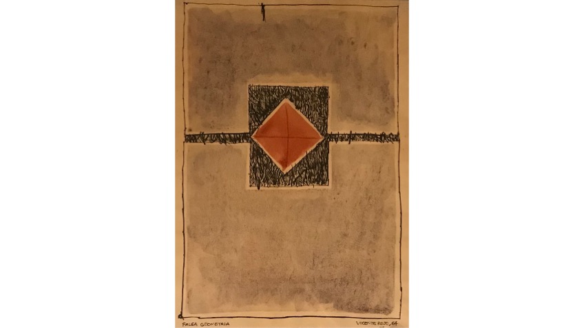 "Falsa geometría", 1964. 29 x 21 cm.