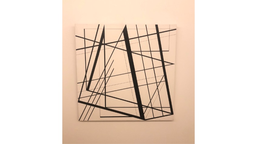 Ode Bertrand. "Equerre II", 2016. 80 x 80 cm