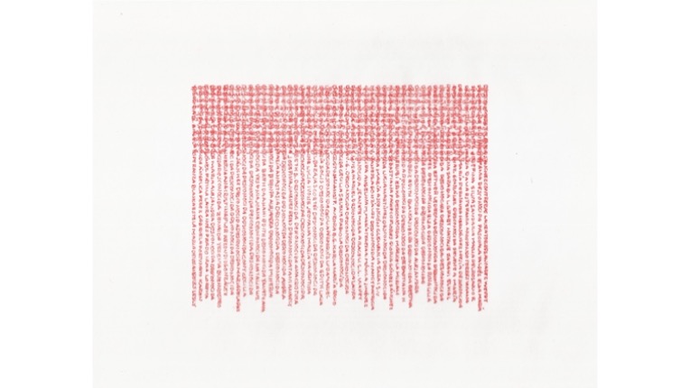 Gina Arizpe. "Names and Coordinates, Michoacán (2016-2019)", 2020. Ink on paper. 21,5 x 28 cm
