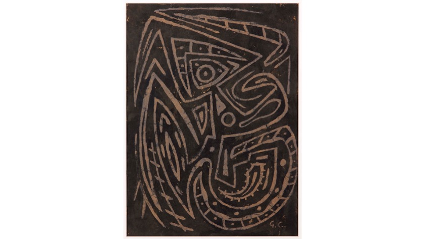 Germán Cueto, "Máscara negra", 1940, gouache s/ cartulina.