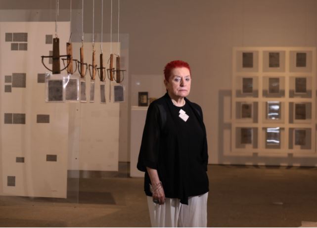 Concha Jerez at the Reina Sofía Museum during the presentation of her exhibition 'Our Memory is Being Stolen'. Photo: KIKE PARA