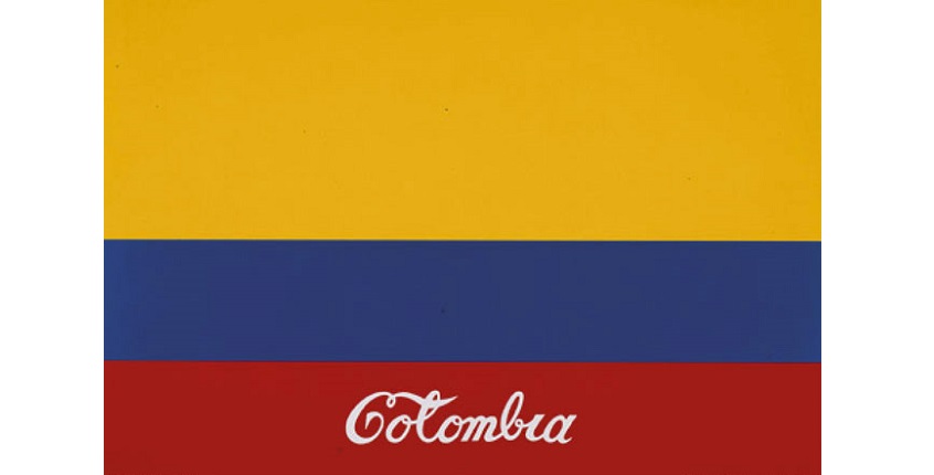Antonio Caro, "Colombia", 1977. Embroidered flag.