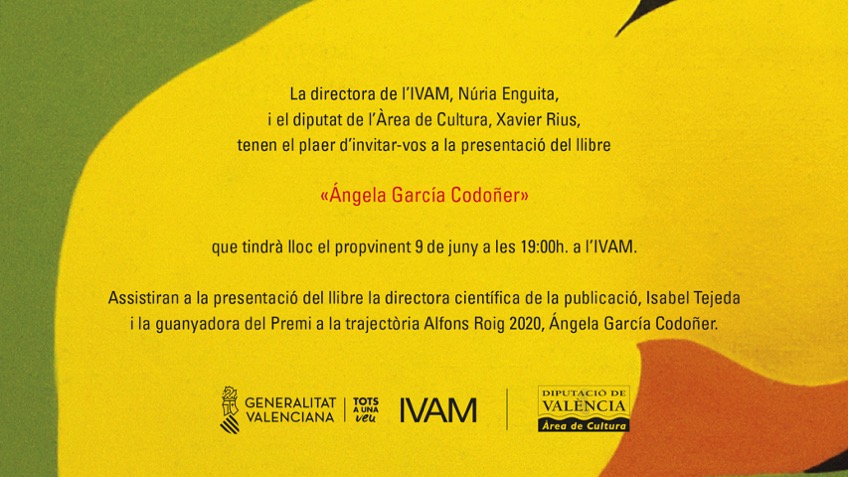 Presentation of the book "Ángela García Codoñer" at the IVAM, Valencia