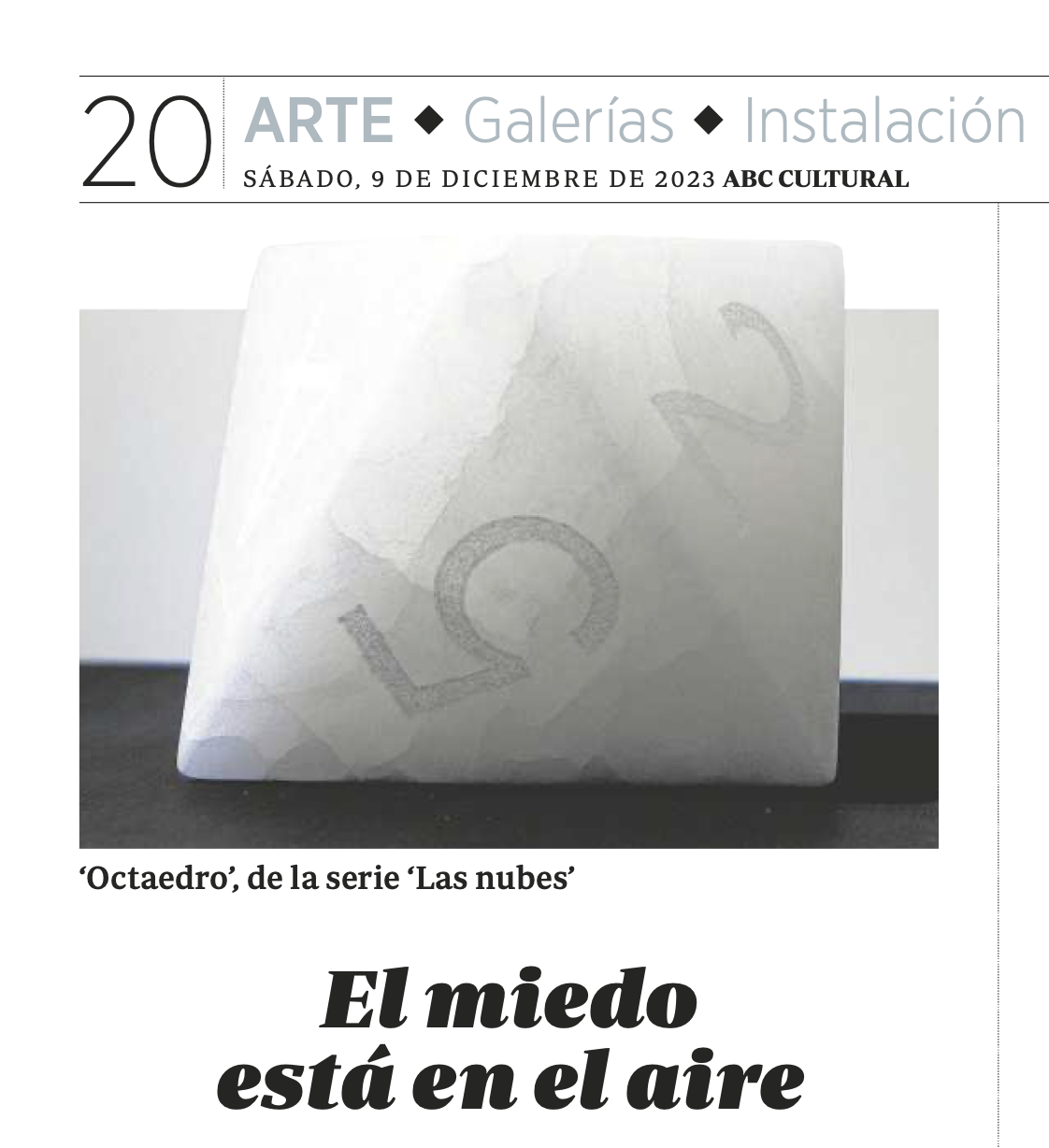 "Fear is in the air". Fernando Castro on Rocío Garriga's exhibition at Galería Freijo