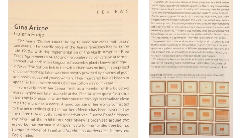 Extracto del articulo en ArtNexus