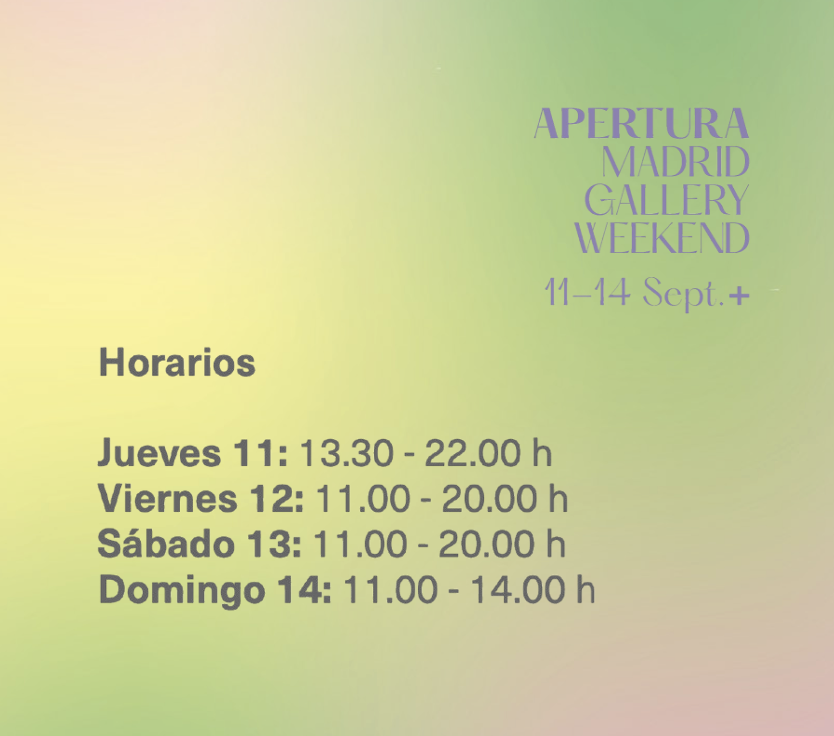 >HORARIOS APERTURA MADRID GALLERY WEEKEND