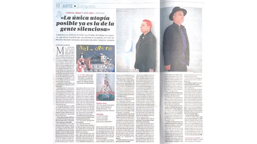 Concha Jerez / José Iges: 1+1=3, interviewed for ABC Cultural