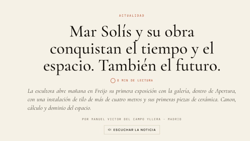 >Mar Solís in Temas de Arte