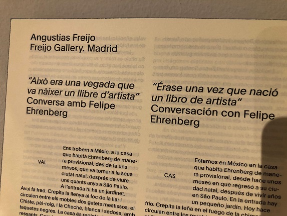 Entrevista de Angustias Freijo a Felipe Ehrenberg.